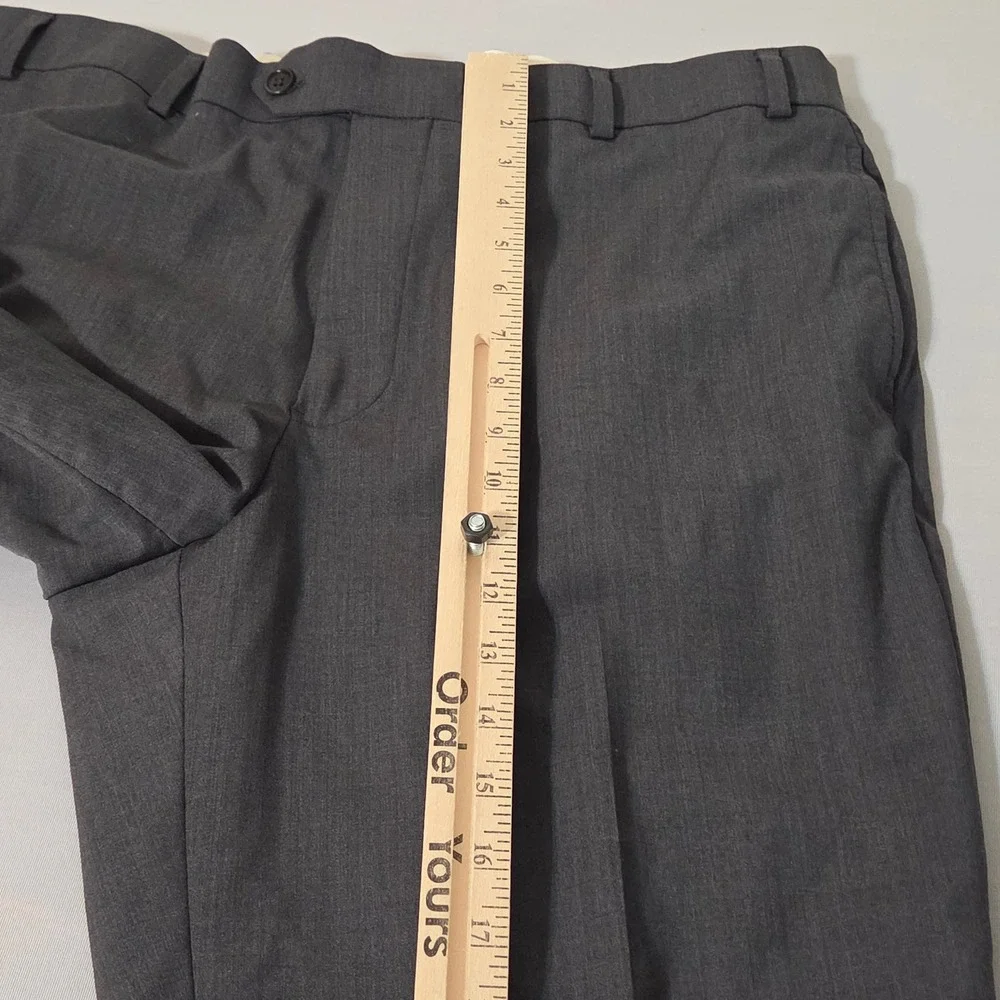 Brooks Brothers Dress Pants Men 38x30 Grey Madison Fit Flat Front Trousers